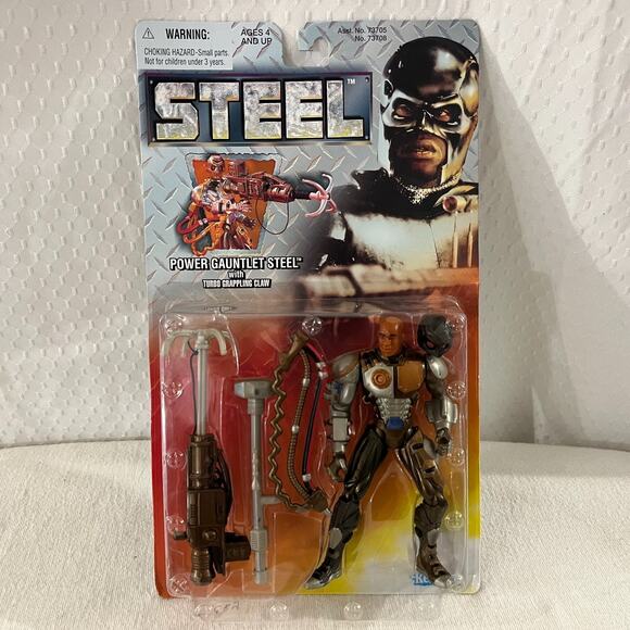 1997 Vintage Kenner Hasbro STEEL Power Gauntlet Steel Turbo Grappling Claw 73708 - Picture 1 of 2